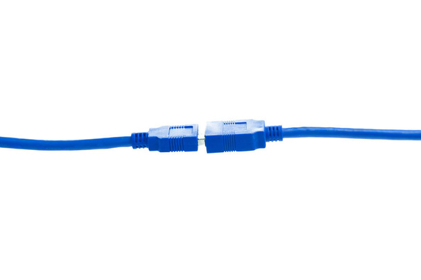 câble USB bleu  - Photo, image