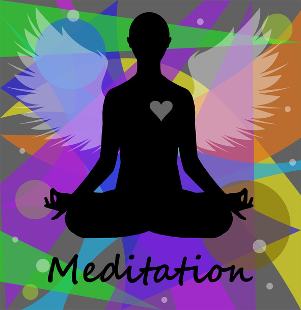 meditasyon - Vektör, Görsel