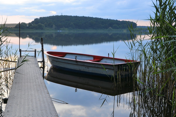 Rowing boat on a lake in Brandenburg - Photo, Image