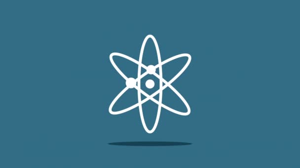 Wissenschaft Atom Molekül Ikone Animation - Filmmaterial, Video