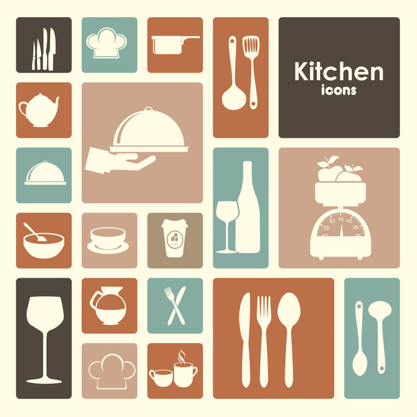 Iconos del restaurante
 - Vector, Imagen