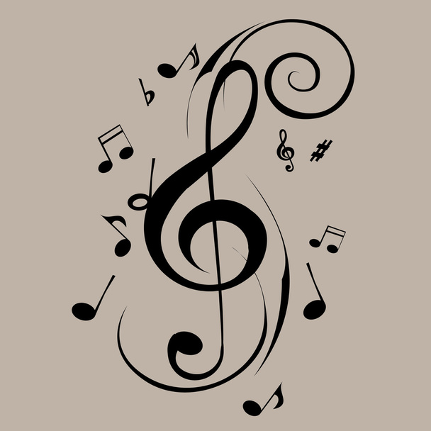 music notes - Vector, Image