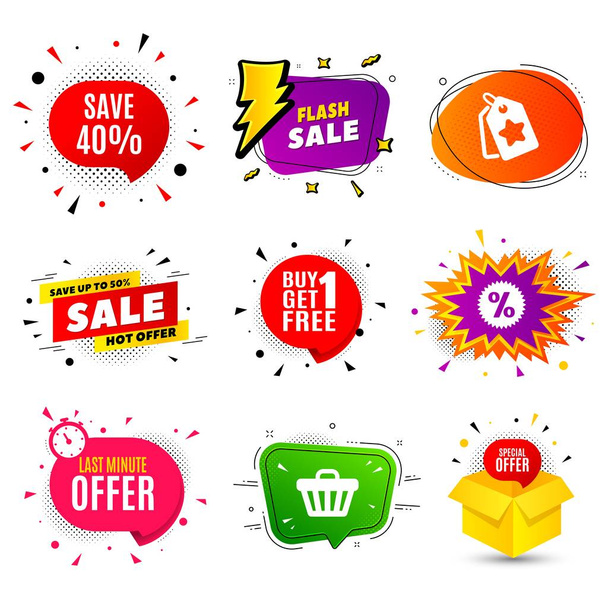Save 40% off. Sale Discount offer price sign. Vector - Vector, Imagen