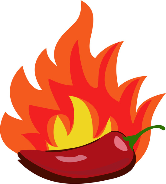 Hot chilli işareti - Vektör, Görsel