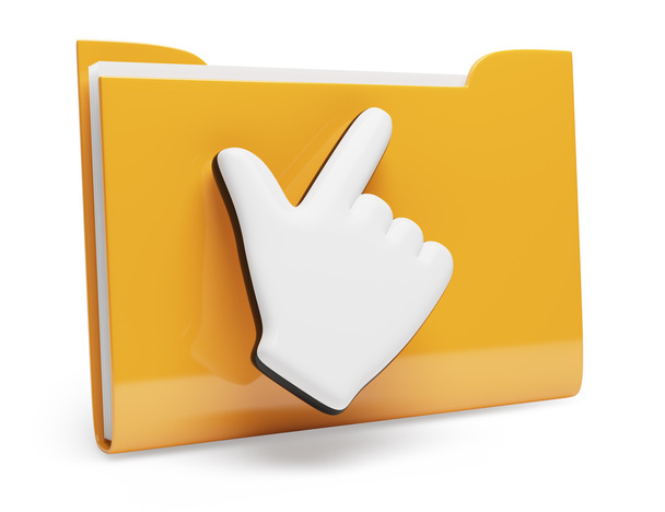 folder and hand cursor - Photo, Image