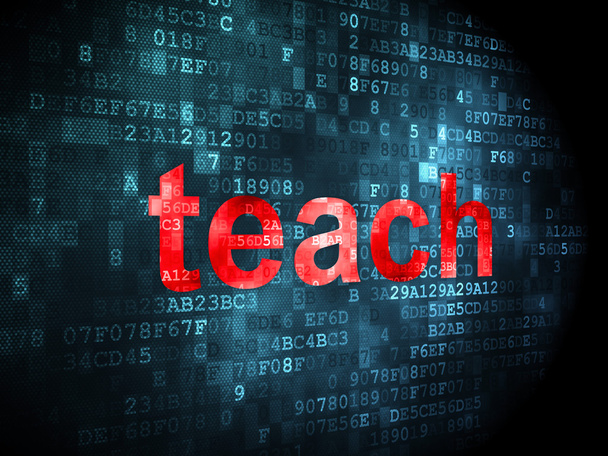 Education concept: Teach on digital background - Photo, Image