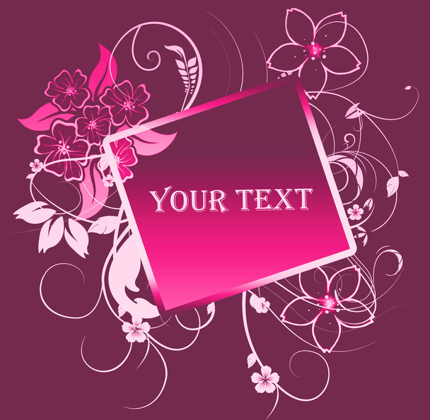Floral frame with place for text - Fotó, kép