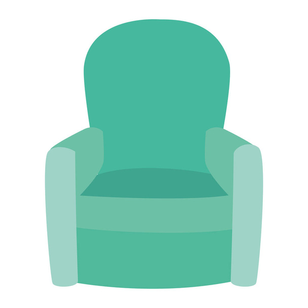 πράσινο εικονίδιο διακόσμησης επίπλων καναπέ - Διάνυσμα, εικόνα