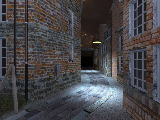 3D CG rendering of Urban area - Valokuva, kuva