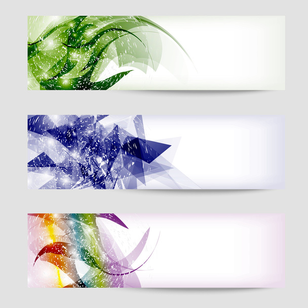 set colored abstract banner - Διάνυσμα, εικόνα