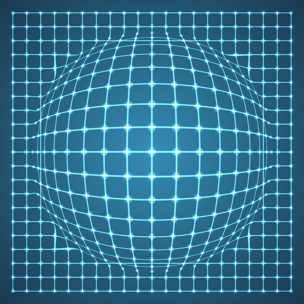 Illuminated Grid Sphere. - ベクター画像