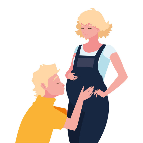 coppia gravidanza e maternità design
 - Vettoriali, immagini