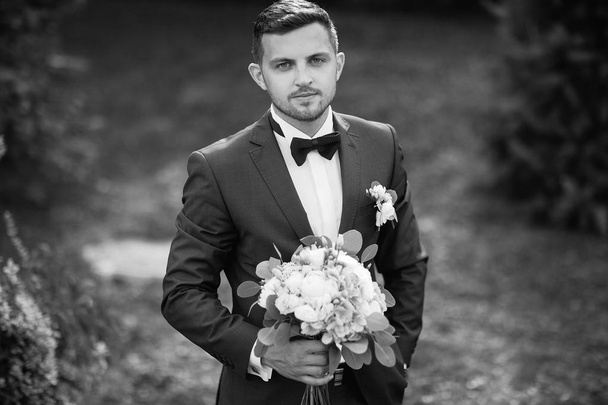 groom in a park - Photo, Image