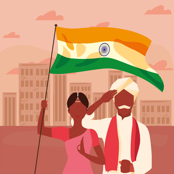 india indipendenza design piatto giorno
 - Vettoriali, immagini