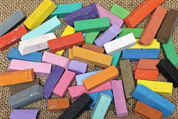 colored chalks - Fotoğraf, Görsel