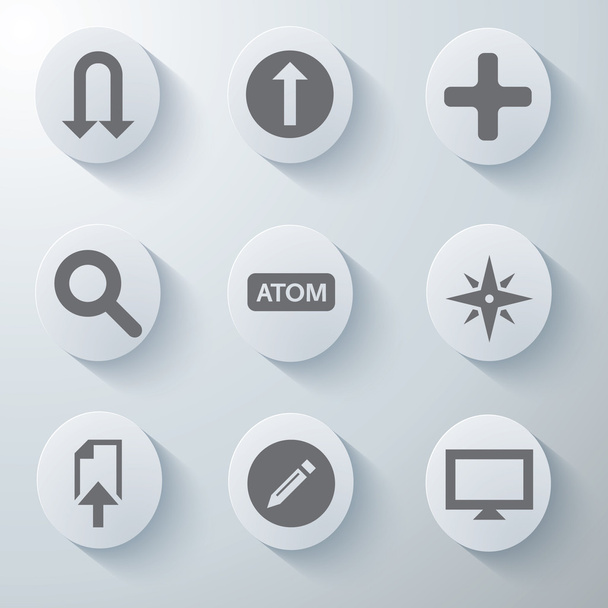 3D-s 3D-s ikon készlet ikon üveg vector icon set ikon ikon gyűjtemény - Vektor, kép