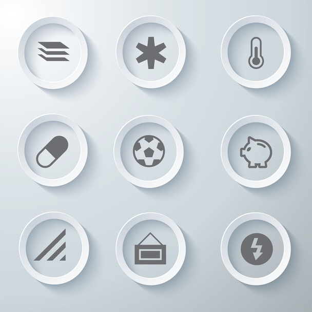 3d icons 3d icons set icon glass icons vector icon set icons icon collection - Vetor, Imagem