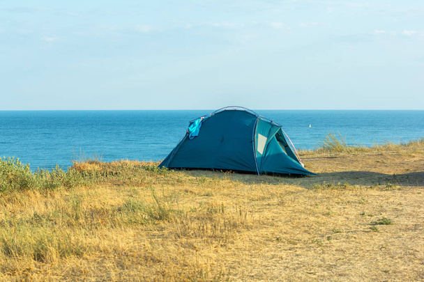 summer camp for tourists on the Black Sea - Foto, Imagen