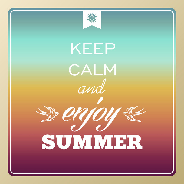 Retro summertime vacations poster - Vector, Imagen
