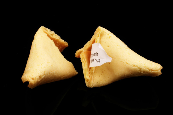 Cookies Fortune sur fond noir
 - Photo, image