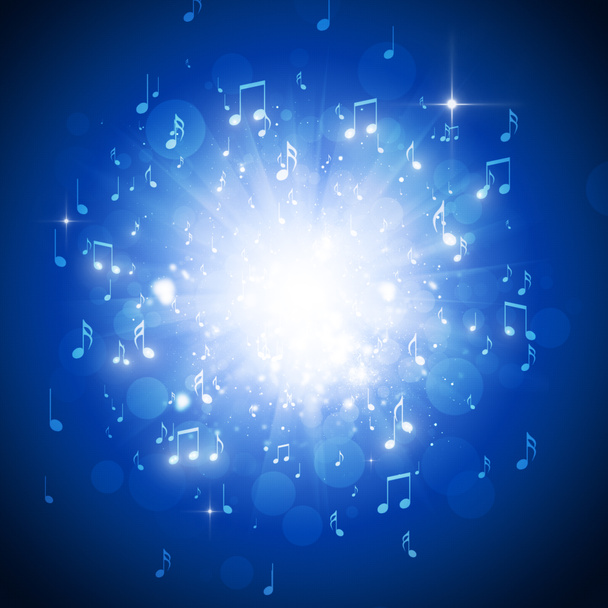 музичні нотатки синій фон
 - Фото, зображення