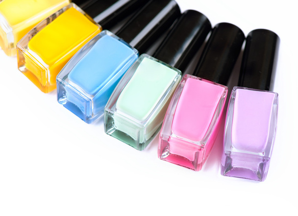 Nail Polish. Manicure. Colorful Nail Polish Bottles - Photo, image