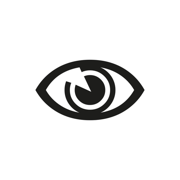 ikona černého oka na bílém pozadí - Vektor, obrázek