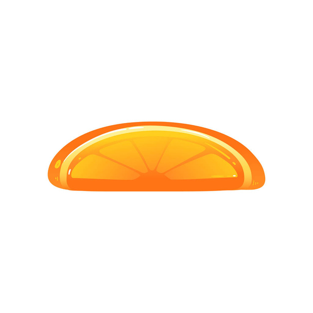 An inflatable glossy slice of orange for swimming in the water and the pool. - Vektori, kuva
