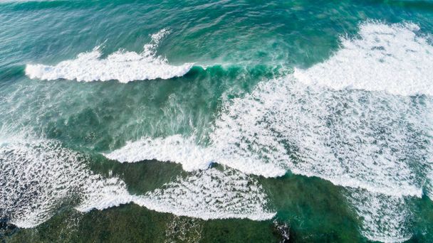 Aerial view of mystery sea wave surface - 写真・画像