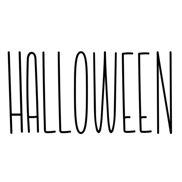Halloween magas móka font aranyos betűk - Vektor, kép