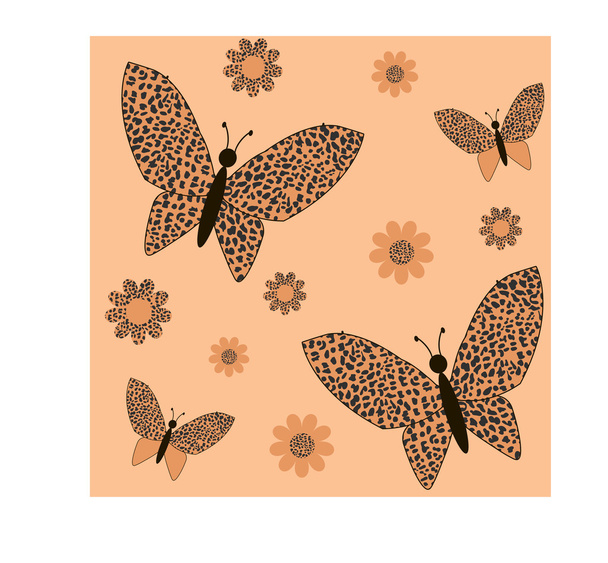 Fondo con mariposas
 - Vector, imagen