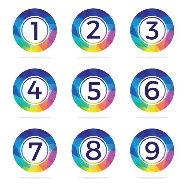  illustration des nombres de zéro à neuf et des symboles mathématiques isolés sur fond blanc. Illustration vectorielle. Numéros colorés dans un style bas poly. 123 jeu de symboles 3d dessin animé
 - Vecteur, image