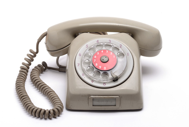Old style telephone isolated on white background - Φωτογραφία, εικόνα