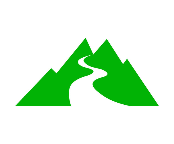 зеленый логотип долины на белом
 - Вектор,изображение