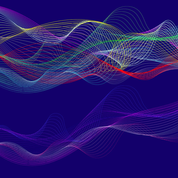blend waves, smooth curves - Vector, Image