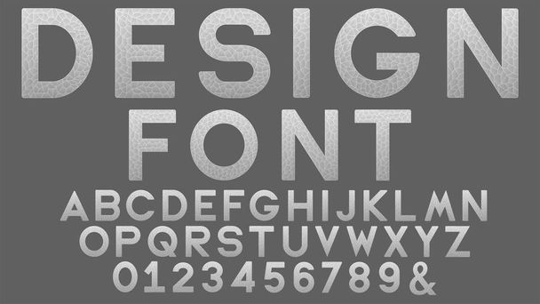 Kreatives Design-Alphabet, Zahlen mit Textur. abstrakter Vektor - Vektor, Bild
