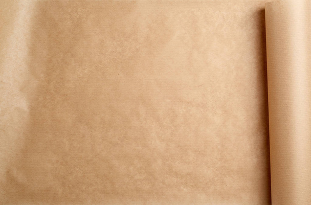expanded brown paper roll, full frame - Photo, Image