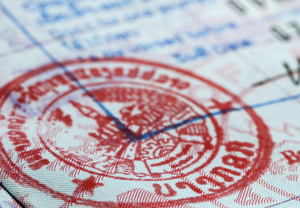 Stempel w USA paszport - Zdjęcie, obraz