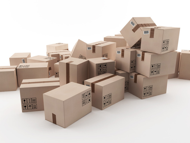 scattered boxes - Photo, image