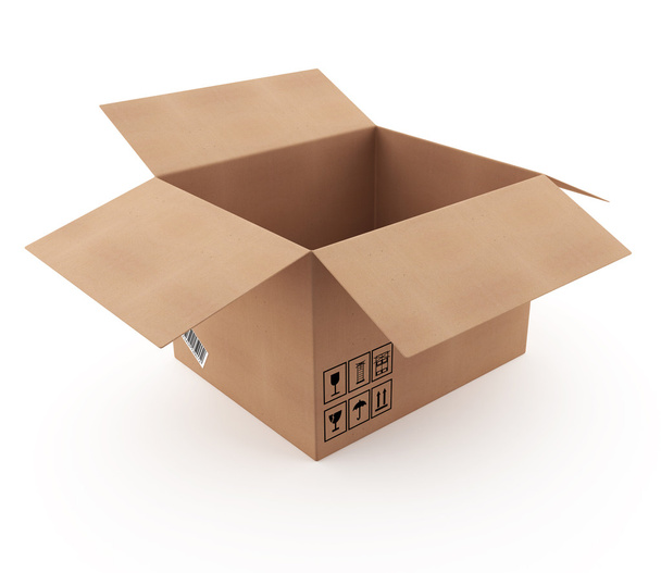 Open cardboard box - Foto, Imagen
