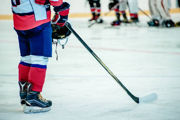hockey player and stick at shallow depth of field - Photo, Image