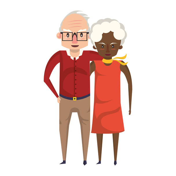 prarodiče starší staří lidé kreslené - Vektor, obrázek