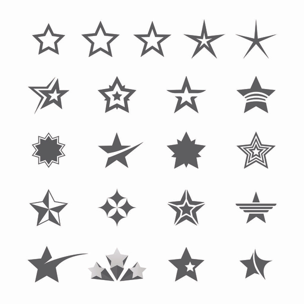 Illustrazione di simboli a forma di stella. Icona stelle
 - Vettoriali, immagini