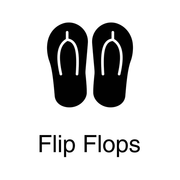 Flip flop vector in solid design  - Vettoriali, immagini