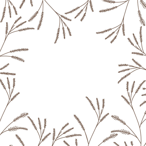 motif plantes et herbes icône isolée
 - Vecteur, image