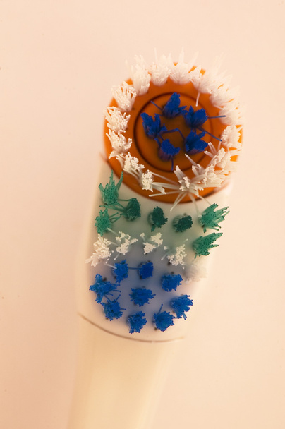 Close-up van een tandenborstel - Foto, afbeelding