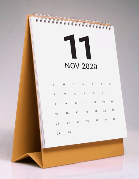 Απλό ημερολόγιο γραφείου 2020-Νοέμβριος - Φωτογραφία, εικόνα
