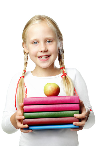 Back to School. Happy Pupil - smiling girl - Foto, Imagem