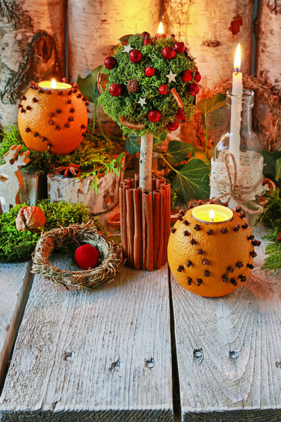 How to make beautiful Christmas decoration in tree shape, tutori - Foto, Imagem