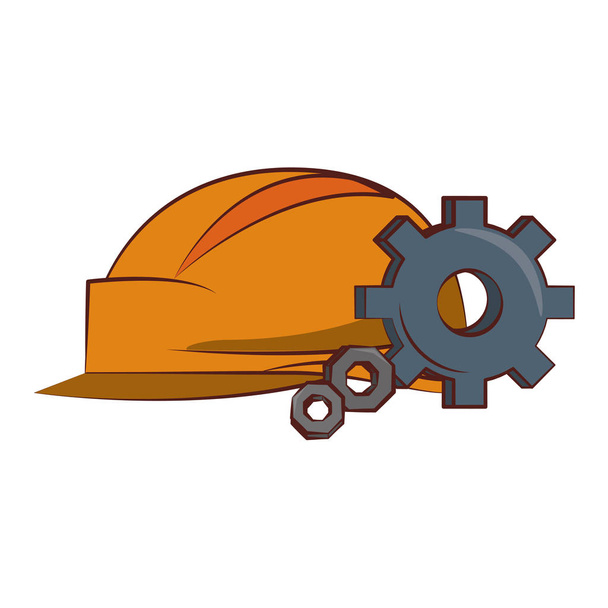 エンジニアリング建設工場産業漫画 - ベクター画像